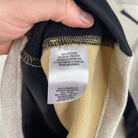 NWT Spyder Cream Quarter-Zip Pullover Men's Sweater Knit Zip Pockets Size Large - Picture 6 of 6